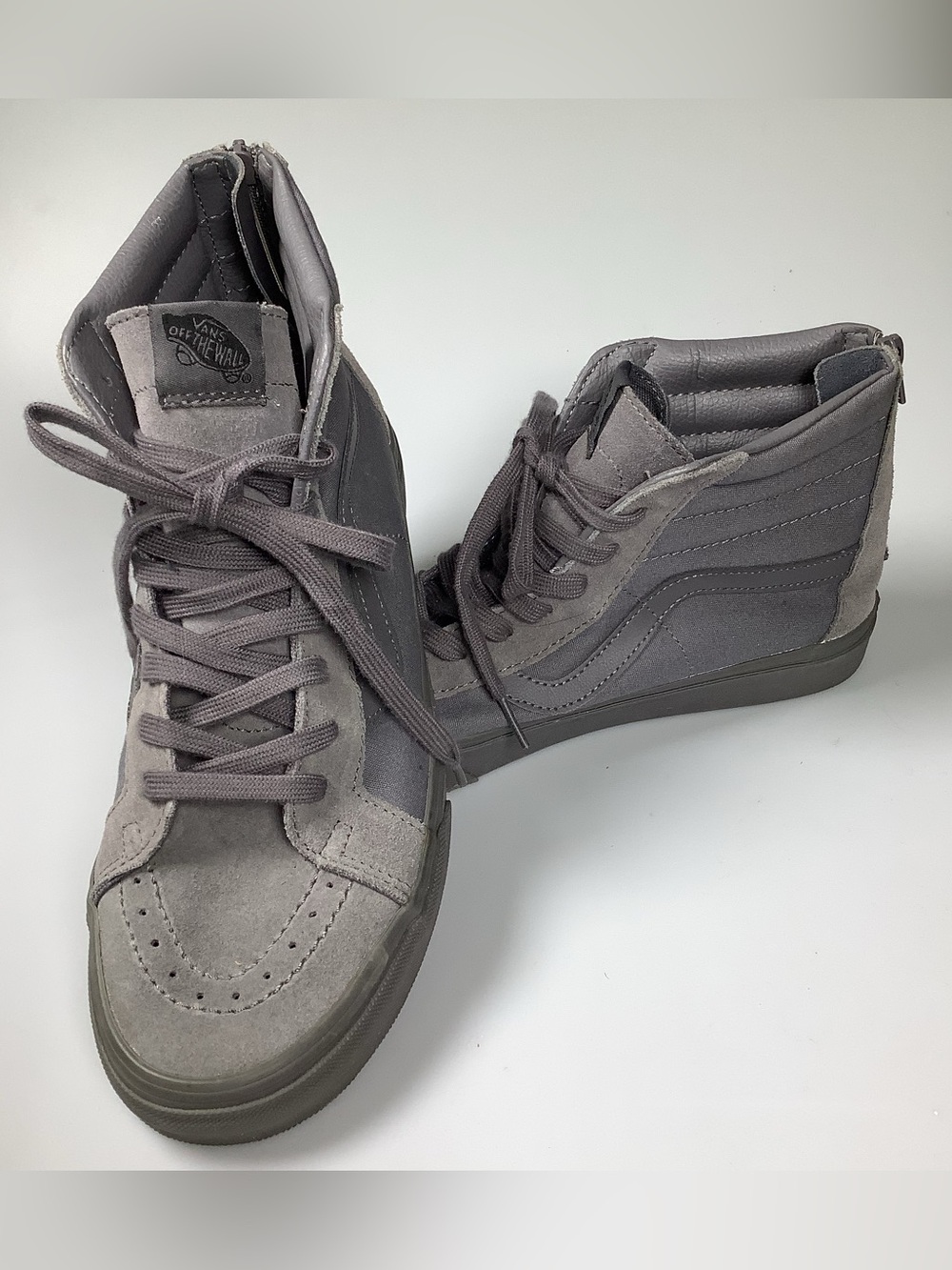 Vans SK8-Hi Reissue Zip “Tornado” Sneakers Gray Sz 10